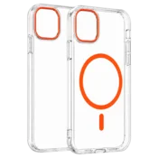 Transparent Color Ring MagSafe maska za iPhone 12/12 Pro – Narandžasta