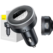 Baseus Enjoy bežični MP3 auto punjač, Bluetooth 5.0, microSD, AUX, crni (6953156206816)