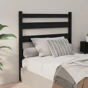 Vidaxl vidaXL Vzglavje postelje črno 81x4x100 cm masivni borov les