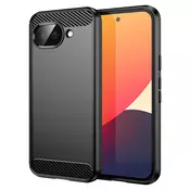 TPU gel ovitek Brushed Carbon za Google Pixel 10a - črn