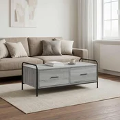 vidaXL Klubska miza Siva Sonoma 99,5 x 49 x 41 cm Inženirski les