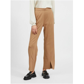 Light brown womens wide trousers VILA Amerone - Ladies