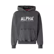 ALPHA INDUSTRIES Majica Stencil črna/bela