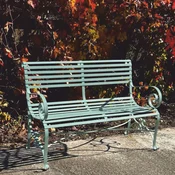 Casa Padrino Art Nouveau Wrought Iron Garden Bench Mint Green 120 cm - Garden Furniture