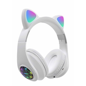 Oxe Bluetooth brezžične otroške slušalke z naušniki, bela