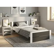 Krevet IKAROS DOUBLE 80 x 200 cm, antracit/bijela Podnica: Sa lameliranom podnicom, Madrac: Madrac Deluxe 10 cm