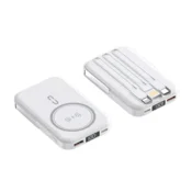 Power Bank MagSafe sa drzacem za telefon 5000 mAh beli