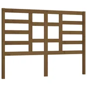Vidaxl Posteljno vzglavje medeno rjavo 126x4x104 cm trdna borovina