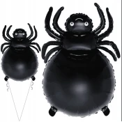 Korbi Velik folijski balon – strašen pajek | halloween okrasitev za zabave (črn)