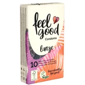 feelgood «large extra large condoms, vegan, natural rubber latex 10 pcs