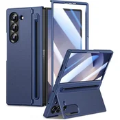 GS Ovitek za Samsung Galaxy Z Fold7 5G s steklom in držalom za pisalo - moder