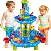 WOOPIE Stolik Wodny 2w1 Piaskownica Fontanna XXL Aquapark z Delfinem