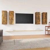 TV ormarici 4 kom dimljeni hrast 30,5x30x90cm konstruirano drvo