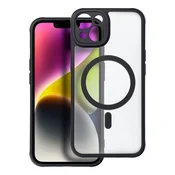 OEM Črn etui za iPhone 14 Full Matte Mag Cover, združljiv z MagSafe