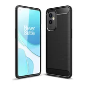 TPU gel ovitek Brushed Carbon za OnePlus 9 - črn