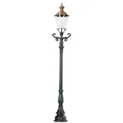 Casa Padrino Art Nouveau garden floor lamp green/copper 42 x 30 x H. 260 cm - Garden lantern - Garden lamp - Nostalgic garden lighting - Nostalgic garden lights