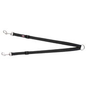 TRIXIE POVODEC ZA DVA PSA ČRN 40-70 cm / 15 mm