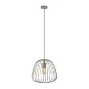 Luster na sajli OVELLA 1xE27/15W/230V, precnik 36 cm, siva