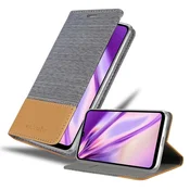 Cadorabo CADORABO Ohišje, združljiv s Huawei v svetlo sivo rjavi barvi - zaščitni pokrov z magnetnim zapiranjem, stoječo funkcijo in režo za kartico, (20569928)