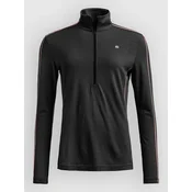 Ortovox 185 Rock N Wool Zip Neck Base Layer Top black raven 90201