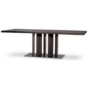 Casa Padrino luxury dining table mocha/bronze 240 x 100 x H. 76 cm - Rectangular solid wood kitchen table - Solid wood dining room furniture - Solid wood kitchen furniture - Luxury furniture