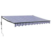 Vidaxl Avtomatsko zložljiva tenda modra in bela 3,5x2,5 m