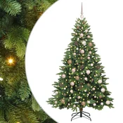 Vidaxl Umetno zložljivo božično drevo 180 cm 300 LED Toplo bela