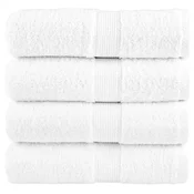 Vidaxl Premium brisače za goste SOLUND 4 kosi bele 30x50 cm 600 g/m2