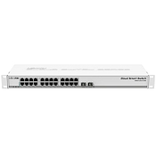 Mikrotik CSS326-24G-2S+RM, Upravljano, Gigabit Ethernet (10/100/1000), Podrška za napajanje putem Etherneta (PoE), Montaža u poslužiteljski ormar, 1U