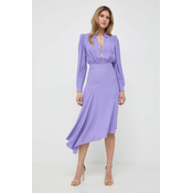 Haljina Elisabetta Franchi boja: ljubičasta, mini, širi se prema dolje