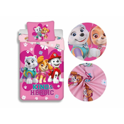 Nickelodeon Paw Patrol roza otroška posteljnina, z zadrgo, bombaž 140x200cm OEKO-TEX