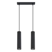 Sollux SL.1574 - Viseci luster na sajli KARBON 2xGU10/10W/230V crni