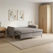 Krevet-sofa na razvlacenje Sivosmeda Tkanina