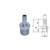 Adapter za creva 10mm muski 1/2 ( 212 )