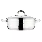 Blaumann Posuda za pecenje/pecenje s poklopcem BL-1001 Posuda za pecenje / posuda za pecenje s poklopcem, nehrdajuci celik 20 cm Gourmet Line