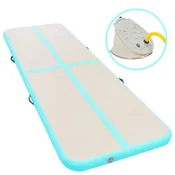 Vidaxl Napihljiva gimnastična podloga s tlačilko 500x100x10 cm zelena