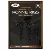 Trnki NGT Ronnie Rig & Teflon Hooks – 3 kosi 8