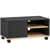 Homestar TV regal nastavljiva polica 80x45x41 cm Črna