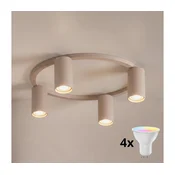Brilagi - LED RGBW stropna svetilka SELE 4xGU10/6,5W/230V, s možnostjo zatemnitve, bež