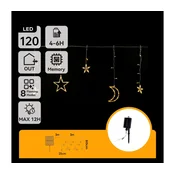 Aigostar - LED solarni božicni lanac 120xLED/8 funkcija 3x0,6m 500 mAh IP65 topla bela