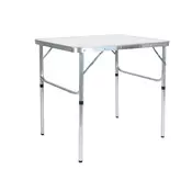 Northix Nastavljiva zložljiva kamp miza aluminij lahka prenosna