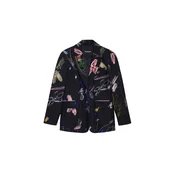 Desigual Blazer indigo / pastelno rumena / roza / črna