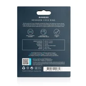 Boners Hexagon Silicone Ring with Integrated Steel Elements, Black BON039