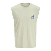 JACK & JONES Majica JORSUN crno plava / svijetlosiva