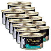 Konzerva mačje hrane Miamor Filet, tuna in riž, 12x100 g