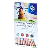 Obojeni olovci ASTRA u cilindričnoj metalnoj kutiji, 12 boja 312117001