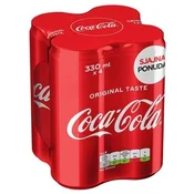 Coca-Cola Gazirani sok, 4x0.33 L