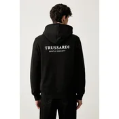 Trussardi pulover s kapuco moški bombažen