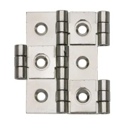 Šarnir mizni 50x21 mm medenina nikljana mat