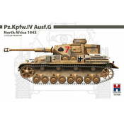Hobby2000 maketa-miniatura Pz.Kpfw.IV Ausf.G North Africa 1943 • maketa-miniatura 1:72 tanki in oklepniki • Level 3